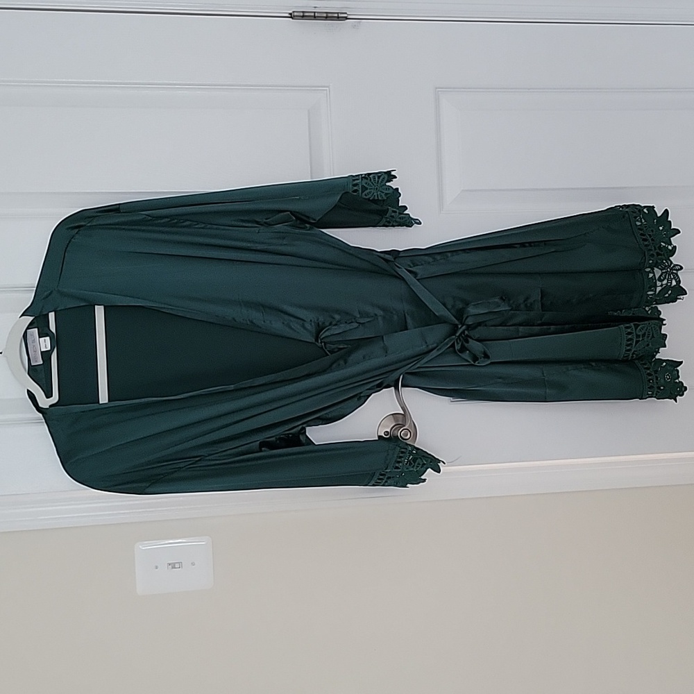 Kennedy Blue Satin Robe Plus Size